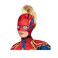 Rubie's unisex adult Marvel: Captain Marvel Hero Look Headpiece With Mohawk costume hosiery, Color as Shown, One Size US