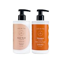 Natural Bath Essentials For Men & Women With Cleansing Shampoo & Body Wash || All Natural & Cruelty Free || Plant Based,Non Toxic Bath & Intensive Nourishment