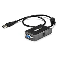 StarTech.com USB to VGA Adapter - 1440x900 - External Video & Graphics Card - Dual Monitor Display Adapter - Supports Windows (USB2VGAE2),Gray
