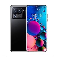 Global Version M11 Ultra 7.3inch Smartphone Unlocked 16G RAM-1T ROM with Android 11 Mobile Cell 6800mAh 48MP+64MP HD Full Screen Face ID Fingerprint Unlock 5G with Qualcomm Snapdragon 888 (Black)