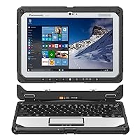 Panasonic Toughbook CF-20, 10.1-inch Multi Touch, 1920 x 1200, m5-6Y57@1.1GHz, 8GB, 512GBSSD, Wi-Fi, Bluetooth, Dual Pass, Webcam, Rear Camera, Emissive Backlit Keyboard, Win 10 Pro, 4G LTE (Renewed)