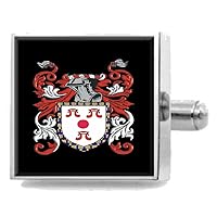 Mitchell Wales Family Crest Coat Of Arms Sterling Silver Cufflinks Engraved Box
