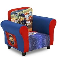 Upholstered Chair with PAW Patrol Graphics, Wood Frame, Plush Foam Padding, Side Pockets, for Toddlers and Kids
