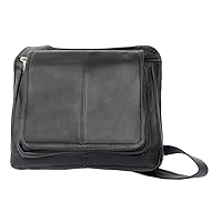 Slim Line Flap-Over Ladies Bag, Black, One Size