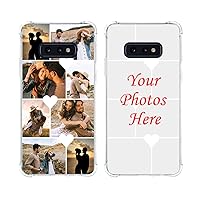 Custom Phone case for Samsung Galaxy S10e, Multi-Photo case with Bumpers TPU Ultra Thin Photo case Personalized Multi-Picture Collage case Custom case for Birthday Anniversary Xmas,Clear