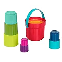 Battat – Stacking Toy – Educational & Dexterity Toy – Nesting Cup Playset – Water & Beach Toys – 18 Months + – Stack Up Cups, Medium, 10 pieces set