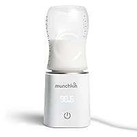 Munchkin 98° Digital Bottle Warmer (Plug-in) with Four Adapters - Fits Most Baby Bottles, White, 1 Count (Pack of 1)