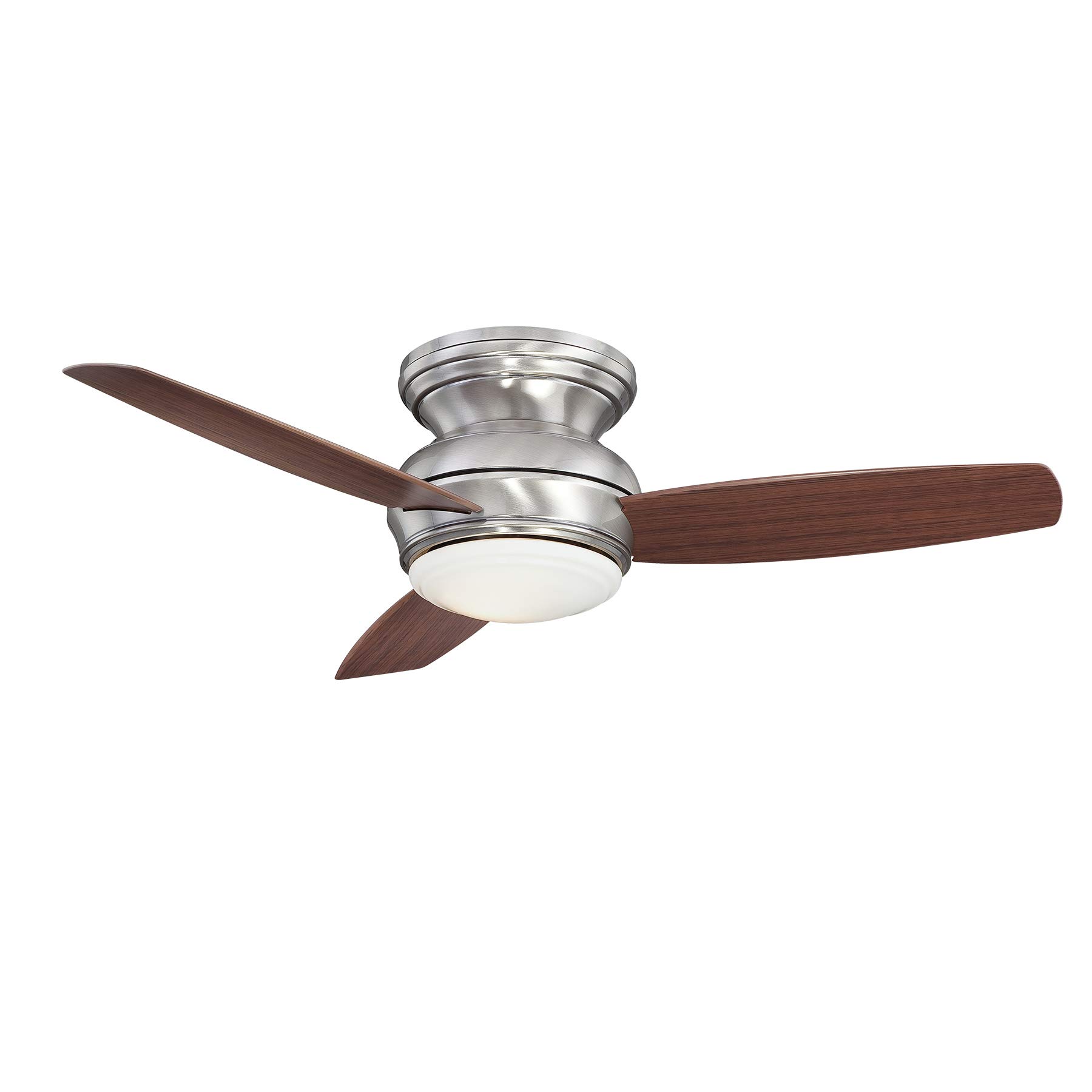 Minka-Aire F593L-PW Tradtional Concept 44 Inch Flush Mount Ceiling Fan with Integrated 14W LED Light in Pewter Finish