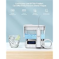 AUPO Water Flossers, Hand held Water flossers for Teeth, Rechargeable Electric Dental Oral Irrigator, 600ml Water Tank Toothbrush Combo in One, 10 Modes Water Flosser with Wire, Travel, Home