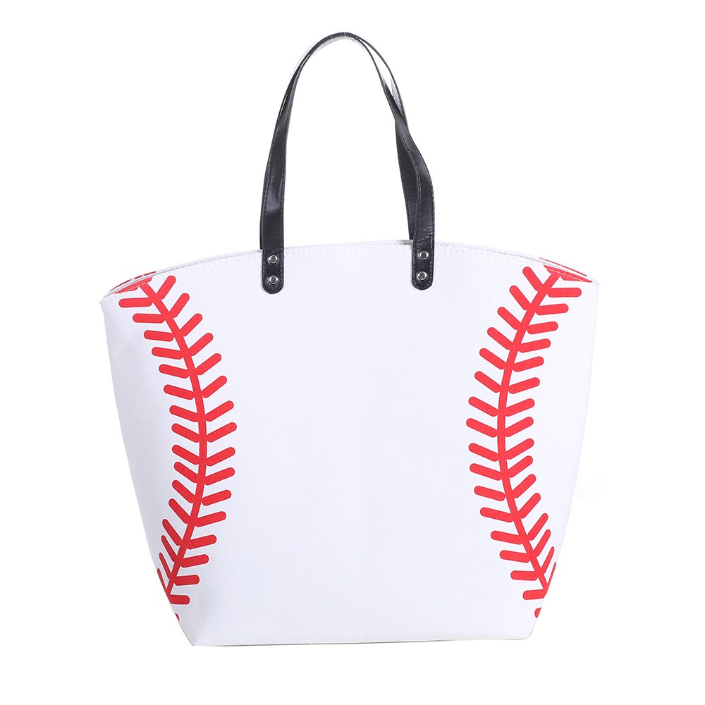E-FirstFeeling Large Baseball Tote Bag Sports Prints Utility Tote Beach Bag Travel Bag