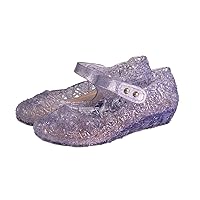 Princess Costumes Jelly Flats Shoes, Cosplay Birthday Party Dress Up Sandals for Little Girls, Toddler or Kids