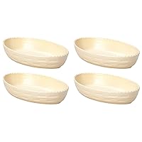 M Style Campagna CP1822CR (4) Oval Baker, 8.7 inches (22 cm), Set of 4, Cream