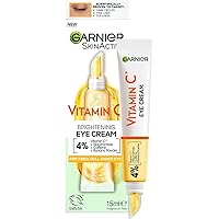 Garnier Eye Cream, With 4% Vitamin C, Brightening Eye Treatment For Dark Circles, Prevents Under Eye Bags And Puffiness, Vitamin C*, 15ml