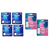 Vaseline Lip Therapy Original 0.16oz 4-Pack and Rosy 2-Pack of 0.16oz Lip Balms Bundle