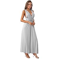 YiZYiF Women Multiway Wrap Convertible Evening Dress Gowns Bandage Dress Bridesmaid Wedding Formal Party Maxi Long Dress
