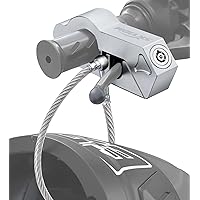Motorcycle Locks, Motorcycle Brake Lock & Helmet Lock Anti-Theft Grip Lock Combo for All Motorcycle Bike ATV Scooter with Handlebar Diameters Within 1.3-1.5 Inches (Silver)