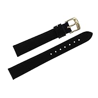 14mm Black Genuine Calfskin Ladies Leather Watch Band Speidel