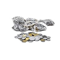 Fake Money Coin Kit, Detailed Fake Coins, Prop Money, Toy Money, Play Money for Kids, Realistic Money, Pretend Money for Kids Learning, Play Money Set, Plastic Coins (Set of 500 Coins)