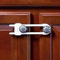 Toddleroo by North States Sliding Cabinet Locks | Keep Side by Side cabinets Safely and securely Closed | Works on Cabinet Handles up to 4.5