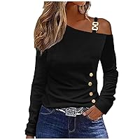 Womens Sexy Tops Cold Shoulder Shirt Lace Long Sleeve Tshirt Casual Trendy Dressy Blouse 2024 Fall Outfits Clothes