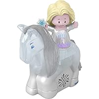 Little People Toddler Toys Disney Frozen Elsa & Nokk Figure Set with Lights & Sounds for Preschool Kids Ages 18+ Months