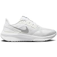 Nike Structure 25 Women's Road Running Shoes (DJ7884-101, White/Pure Platinum/Metallic Silver) Size 9
