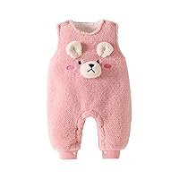 Newborn Baby Girl Boy Velvet Waistcoat Rompers Winter Warm Fleece Thick Bodysuit Jumpsuit Infant Sleeveless Sleeper