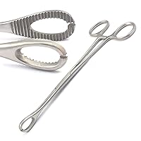 STAINLESS STEEL 'SPONGE FORCEPS CLAMP 'SLOTTED TONGUE BELLY SEPTUM LIP EYEBROW BODY PIERCING TOOLS