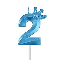 Birthday Candle 2, Happy 2nd Birthday Cake Topper, Crown Number Candle Birthday Candle, 2 Candle Birthday Boy, Birthday Decorations Blue, Two Infinity and Beyond Birthday, Bluey Cake Topper, Blue