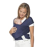Ergobaby Aura Baby Carrier Wrap for Newborn to Toddler (7-25 Pounds), Indigo