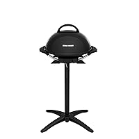 George Foreman GIO2000BK Indoor/Outdoor Electric Grill, 15-Serving, black
