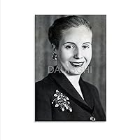 Eva Peron Former Argentinian President Spouse Quotes Portrait Retro Art Poster (1) Canvas Poster Wall Art Decor Print Picture Paintings for Living Room Bedroom Decoration Unframe-style 20x30inch(50x75