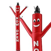 Air Dancers Inflatable Tube Man Attachment - 20 Feet Tall Wacky Waving Inflatable Dancing Tube Guy for Business Promotion (Blower Not Included) - Now Open