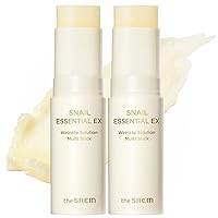Snail Essential EX Wrinkle Solution Multi-Purpose Balm Stick – Anti Aging & Moisturizing – Face & Eye Treatment – With Snail Collagen & Honey for Moist Glow, 0.4oz. 2 Pack