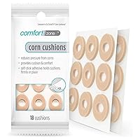 Corn Cushions, Self-Stick Adhesive Cushions to Pad and Reduce Pressure from Corns, 18 Count