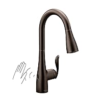 Moen Arbor Oil Rubbed Bronze Motionsense Wave Touchless One-Handle Pulldown Kitchen Faucet Featuring Power Clean, 7594EWORB