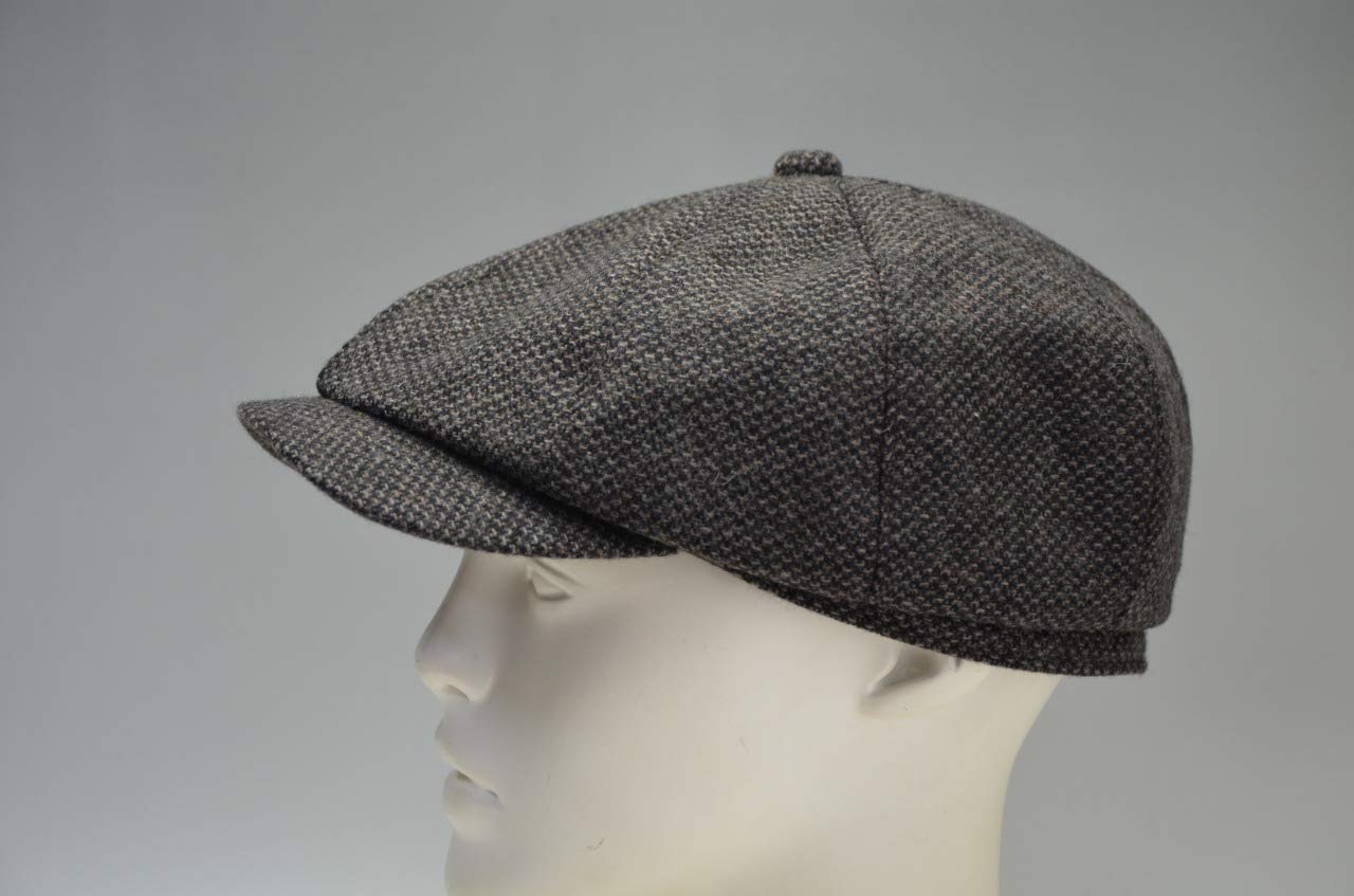 RETTER RE-H-2009114 Men's Hunting Eight Hatching, Caskette, 8 Pieces, Oshu Wool Tweed Fabric, Made in Japan, Men's Hat, Autumn, Winter