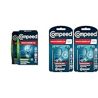 Compeed Advanced Blister Care 9 Count Sports Mixed (2 Packs) and 10 Count Mixed Sizes Pads (2 Packs) Bundle