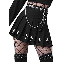 Pleated Skirt Goth Dress Kawaii Plaid Punk Dark Mini Cute High Waist Gothic