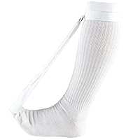 OTC Night Sock, Plantar Fasciitis, Achilles Tendonitis, Step Arch Tight Calf Muscle Support, White, Small