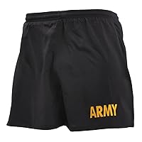 Rothco Army Physical Training Shorts, Black / Gold, Medium