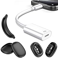 for AirPods Max Case + USB C Headphone Adapter for iPhone 15 Pro Max Plus 3-in-1 MFI Certified Type C to Lightning Adapter USBC Audio Adapter 480Mbps Data Transfer Dongle Charger Cable Adapter
