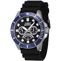 Invicta Men's Pro Diver 45mm Silicone Quartz Watch, Black (Model: 46927)