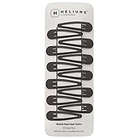 Heliums 2 Inch Snap Clips - Dark Brown - 12 Count, Metal Hair Barrettes for Women, Thin Hair and Kids, Enamel Matte Finish Blends with Brunette Hair Color - 12 Count