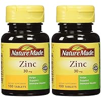 Zinc Tabs - 30 mg - 100 ct (Pack of 2)