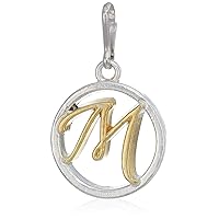 Alex and Ani Women's Initial M Two Tone Charm Sterling Silver, Expandable