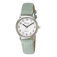 Ravel - Pastel Coloured Everyday Watch for Women (36mm Case) - Silver Tone