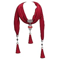 GFM® Womens Pendant Scarf - All Seasons - Summer Or Christmas Mother's Day Valentine's Day, Birthdays