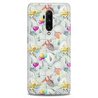 TPU Case Compatible for OnePlus 10T 9 Pro 8T 7T 6T N10 200 5G 5T 7 Pro Nord 2 Kids Kawaii Soft Slim fit Design Flexible Lightweight Animal Print Silicone Round Elephant Clear Cartoon