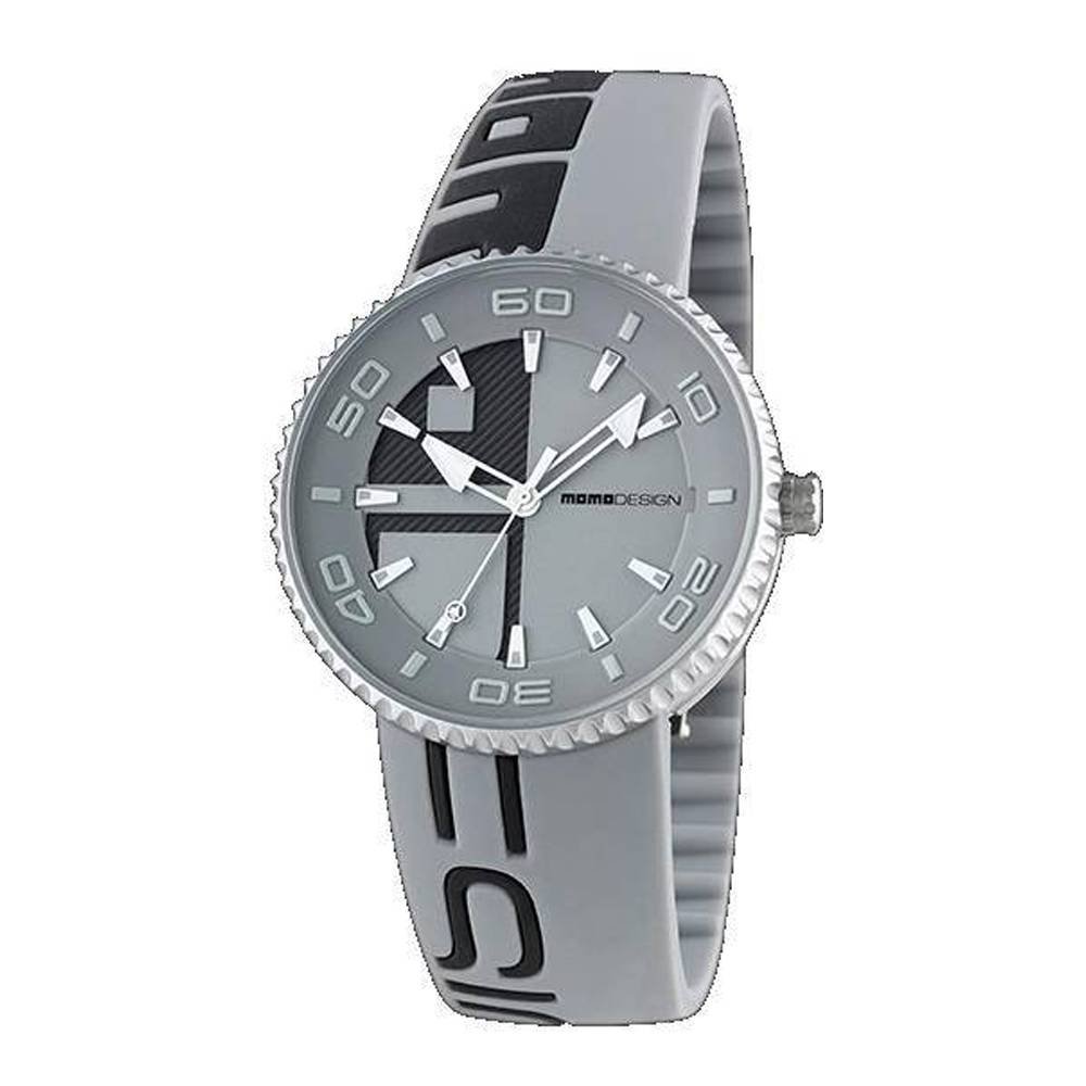 MOMO Design Jet Aluminium Mens Analog Swiss Quartz Watch with Silicone Bracelet MD8187AL-161